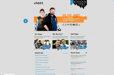 Screenshot of the Jagex Careers website